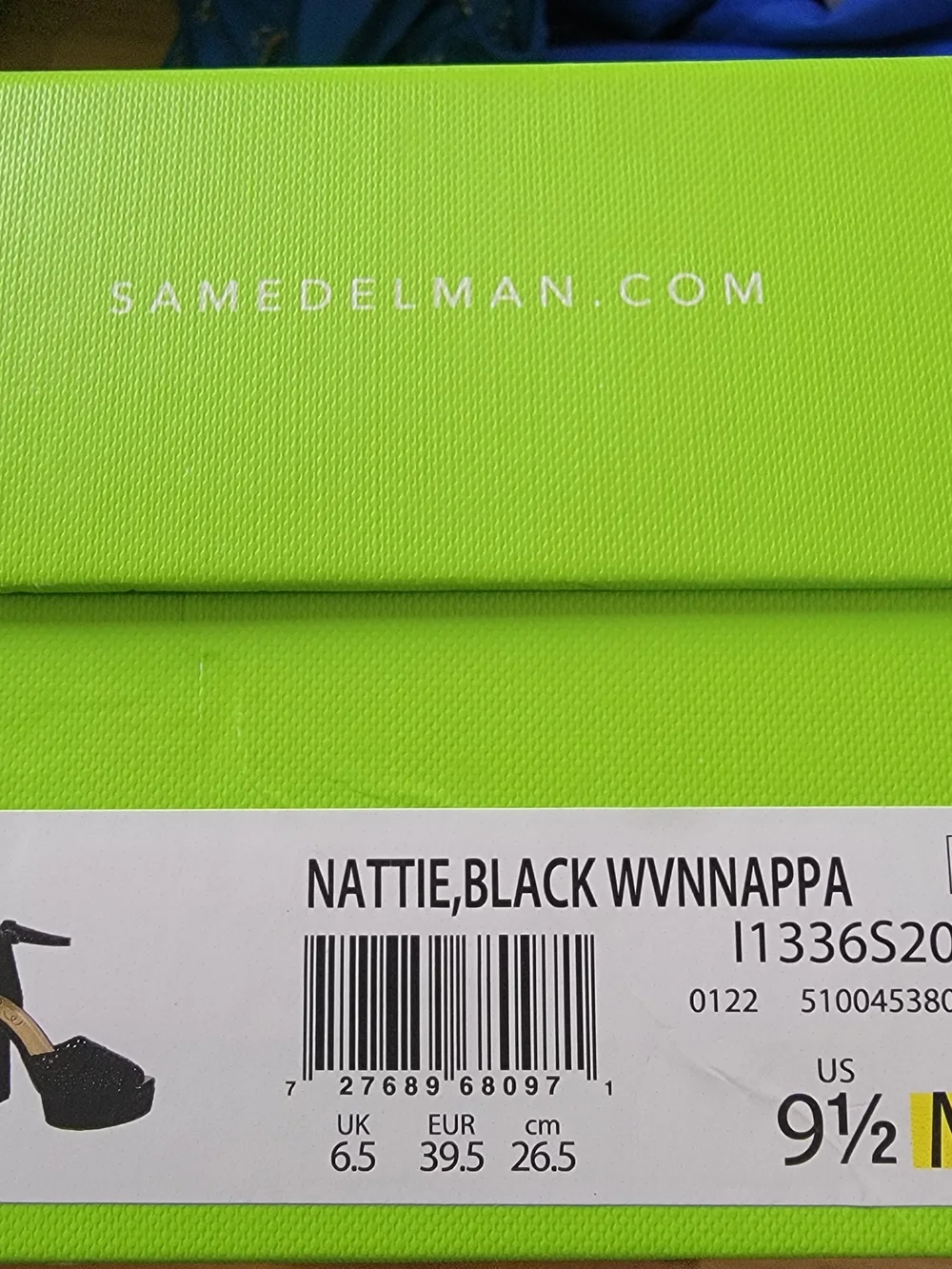 Sam Edelman Nattie Black Woven Platform Block Heel Sandals
